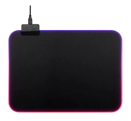 Mouse Pad Gamer Rgb Led Bordes Cosidos 34x25cm Rasure