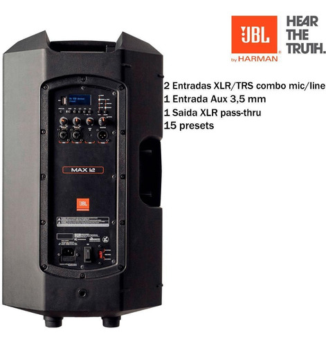 Caixa Ativa Jbl Max 12 350w Rms Bluetooth Usb