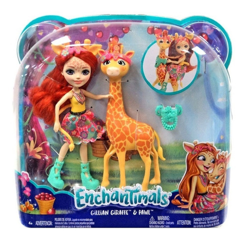 Kit Boneca Enchantimals - Girafa Gillian E Pawl