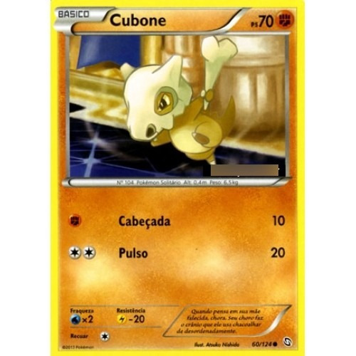 Cubone - Pokémon Físico Comum - 60/124 Pokemon Card Game