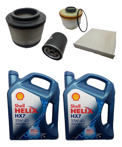 Kit De 4 Filtros Toyota Hilux Sw4 2.5 Y 3.0 + 8l Helix 10w40