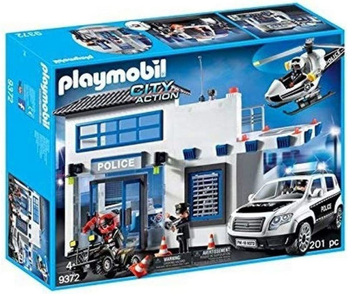 Playmobil Comisaria Helicoptero Policia Car Pce 9372 Bigshop