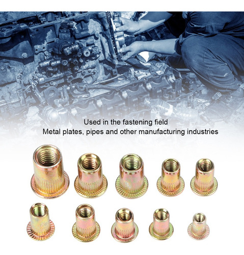 Tuercas De Remache De Acero Al Carbono M3 M4 M5 M6 M8 300pzs
