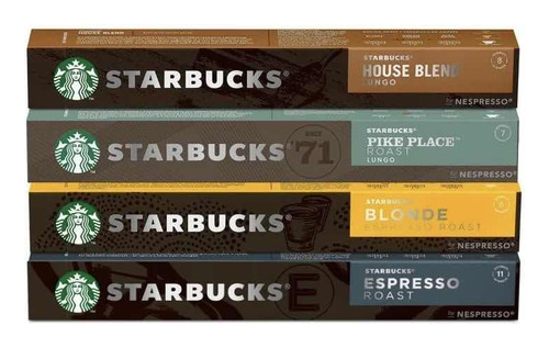 4 Cajas De Cápsulas Nespresso Starbucks Surtidos