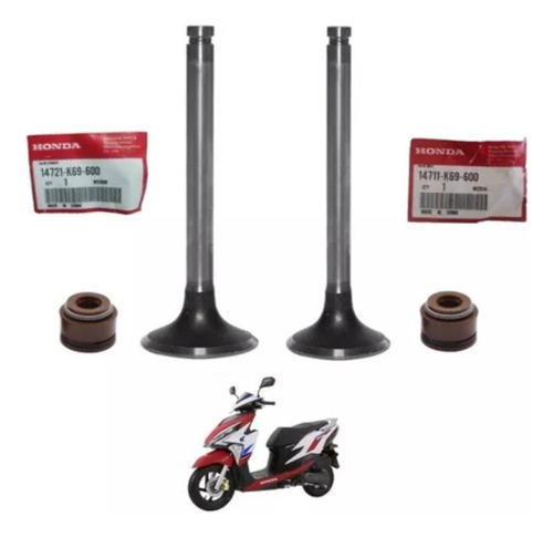 Valvula Admision Y Escape Honda Elite 125 Originales !!!