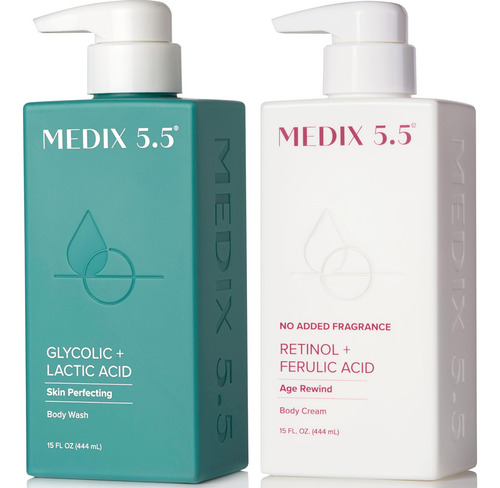 Gel De Baño Y Gel De Baño Exfoliante Con Ácido Glicólico De