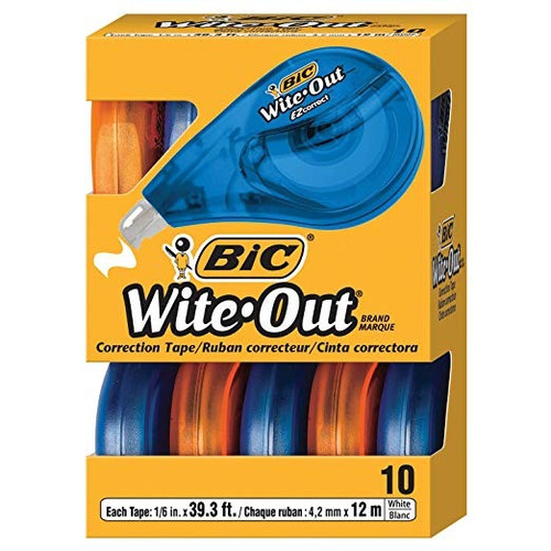 Bic Wite-out Marca Ez Cinta De Corrección Correcta, Blanco,