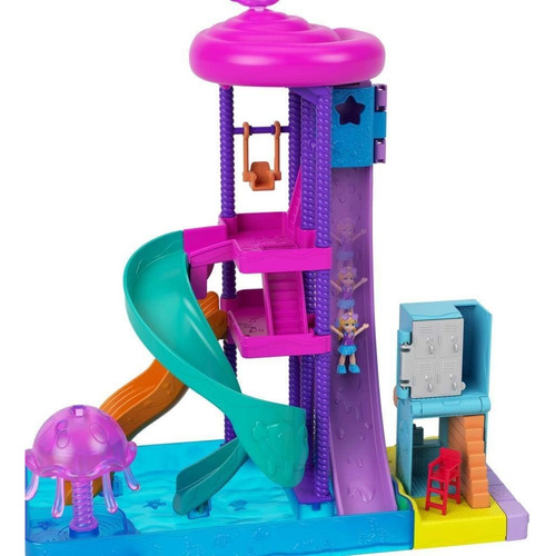 Polly Pocket Pollyville Parque Acuático Slidin' Water.