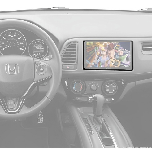 Moldura Painel Central Multimidia 9 Polegadas Hr-v 2015 à 2021 Black Piano Novum Expex Epx9ho008 Som