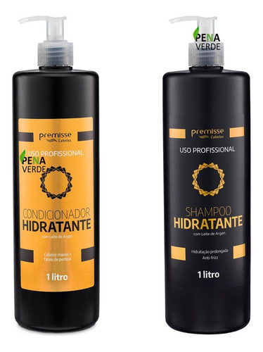 Condicionador E Shampoo Hidratante Com Leite De Argan 1l