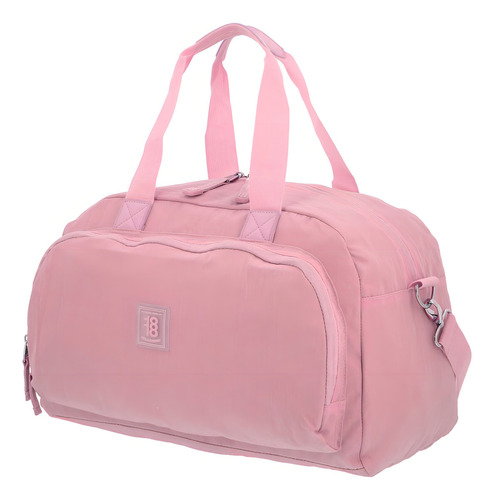 Valija Mediana Chenson 1818 Zilp Rosa Con Asa Hombro Y Mano Lisa