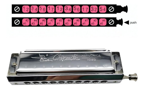 Chromatic Harmonica 10 Holes 40 Tones Chromatic Harp Mo...