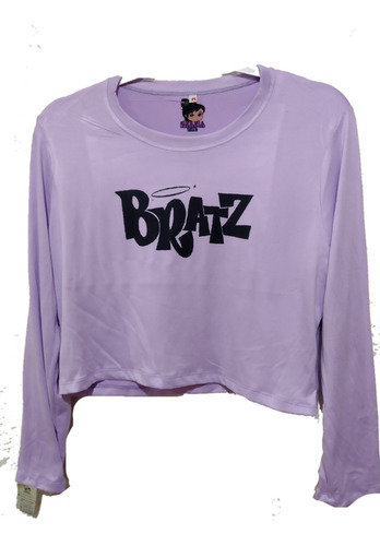 Crop Top Manga Larga Logo Bratz