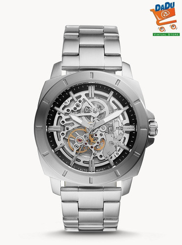 Reloj Para Caballero Fossil Automatico Bq2425 Color de la correa Plateado