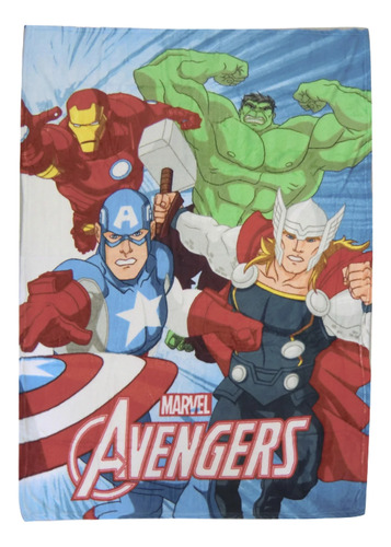 Manta Frazada Infantil Flannel 120 X 160 Cm Avengers Marvel