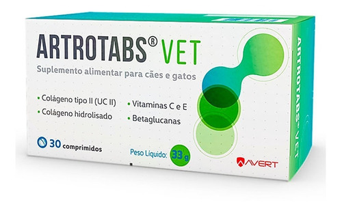 Suplemento Alimentar Artrotabs Vet 33g C/ 30 Comprimidos