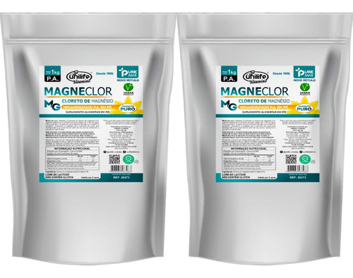 Cloreto De Magnésio P.a Unilife 2 X 1kg