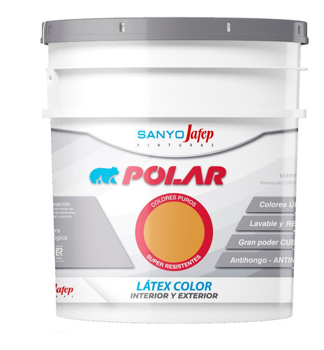 Látex Polar Color Amarillo España 0,5lt Sanyo Jafep Envíos