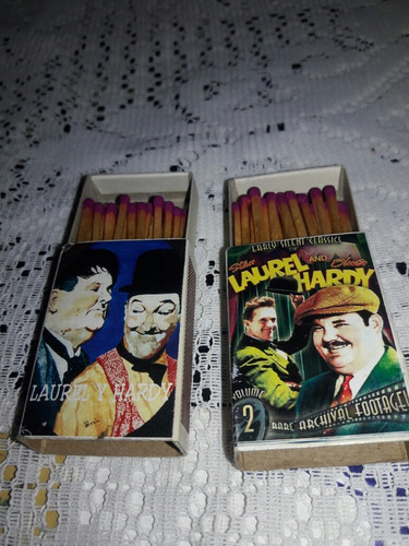 Antiguas Cajas De Fosforos Coleccion Laurel Hardy Precio X 2