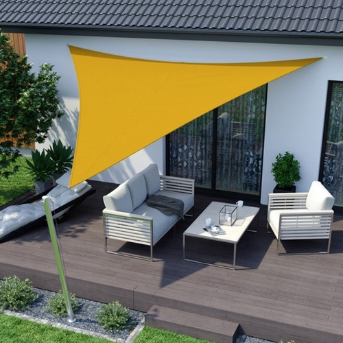 Imagen 3 de 6 de Pack X2 Toldo Vela Sombra Triangular Sombreadora Toldo 5x5x5
