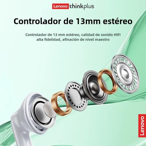 Auriculares Lenovo Thinkplus Xt88 Bluetooth 5.3 Color Negro