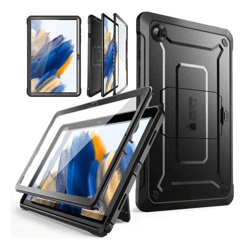 Case Supcase 360° Para Galaxy Tab A8 10.5 X200 X205 Negro