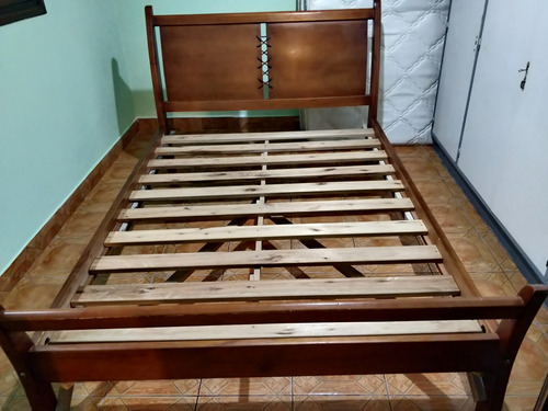 Cama Madera 2 Plazas Con Colchón 