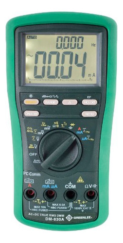 Dmm Greenlee Dm-830a Ac+dc, Trms, Dualtemp, Negra