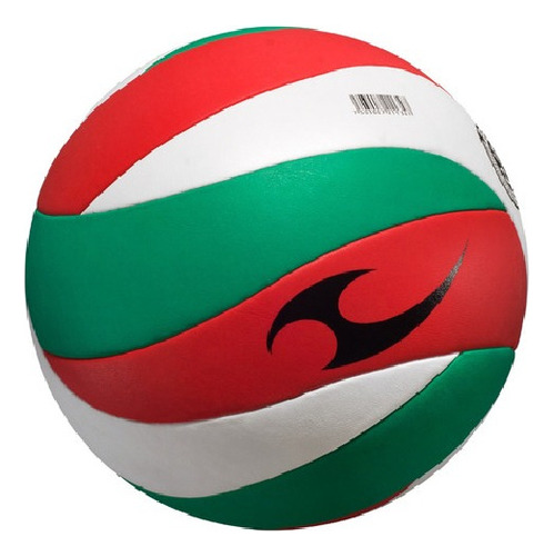 Balón Gaser De Vóleibol Modelo Dart Premium No. 5 Color Verde, Blanco Y Rojo