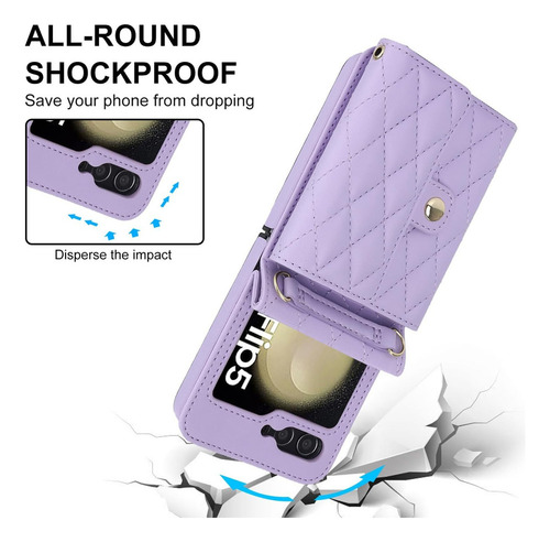 Funda Tipo Billetera Cruzada For Samsung Galaxy Zflip 3/4/5