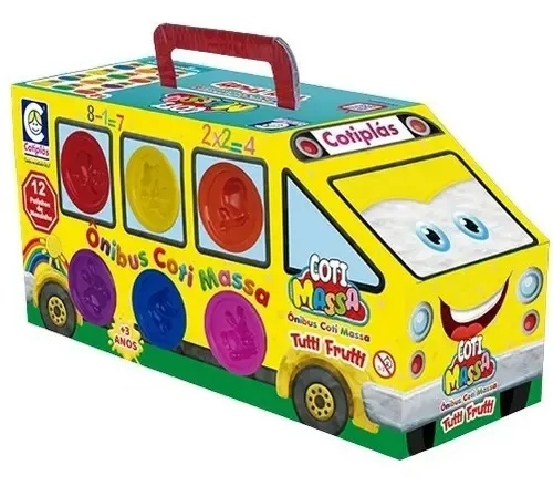 Massinha Modelar 12 Massas Com Cheiro Ônibus 2639 Cotiplás