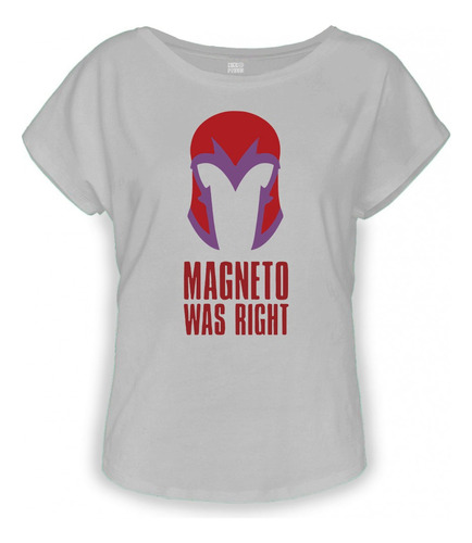 Playera Gris Dama Mujer Magneto Was Right X-men Cómics 1722