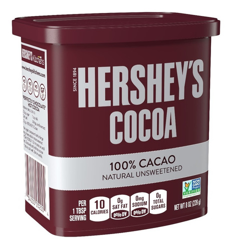 Cocoa En Polvo Hersheys 100% Cacao Naural Unsweetened