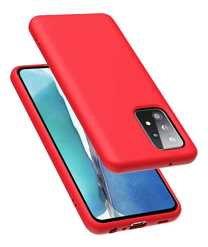 Funda Para Samsung Galaxy A52 5g Silicona Rojo