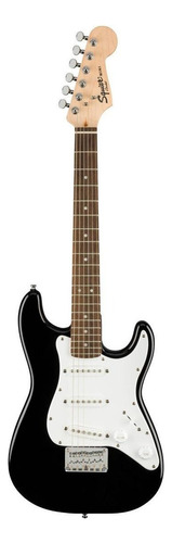 Guitarra eléctrica infantil para zurdo Squier by Fender Mini stratocaster de álamo black brillante con diapasón de laurel indio