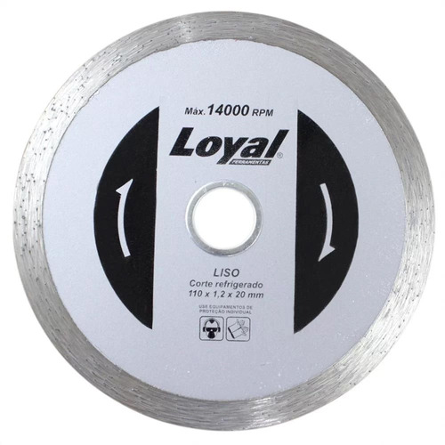 Disco Diamantado Liso 110 X 20 Mm Loyal 04104009