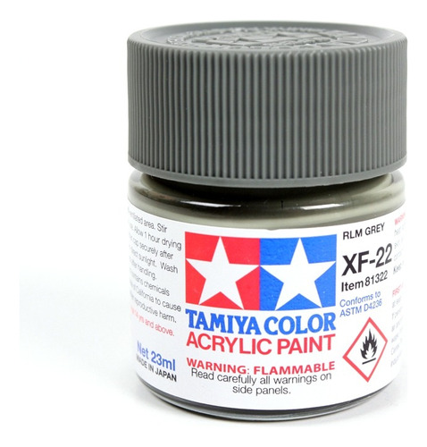 Pintura Acrilica 23ml Xf22 R. L. M. Grey By Tamiya # Xf22