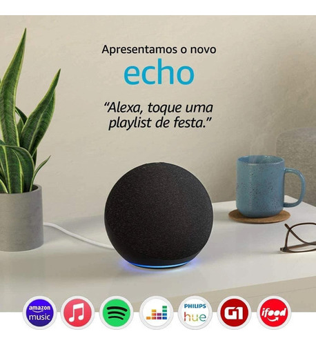 Caixa De Som Portátil Echo Dot 5 Geração Alexa 2023