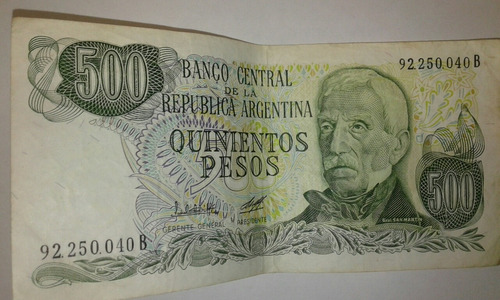 Billete Antiguo De 500 Pesos