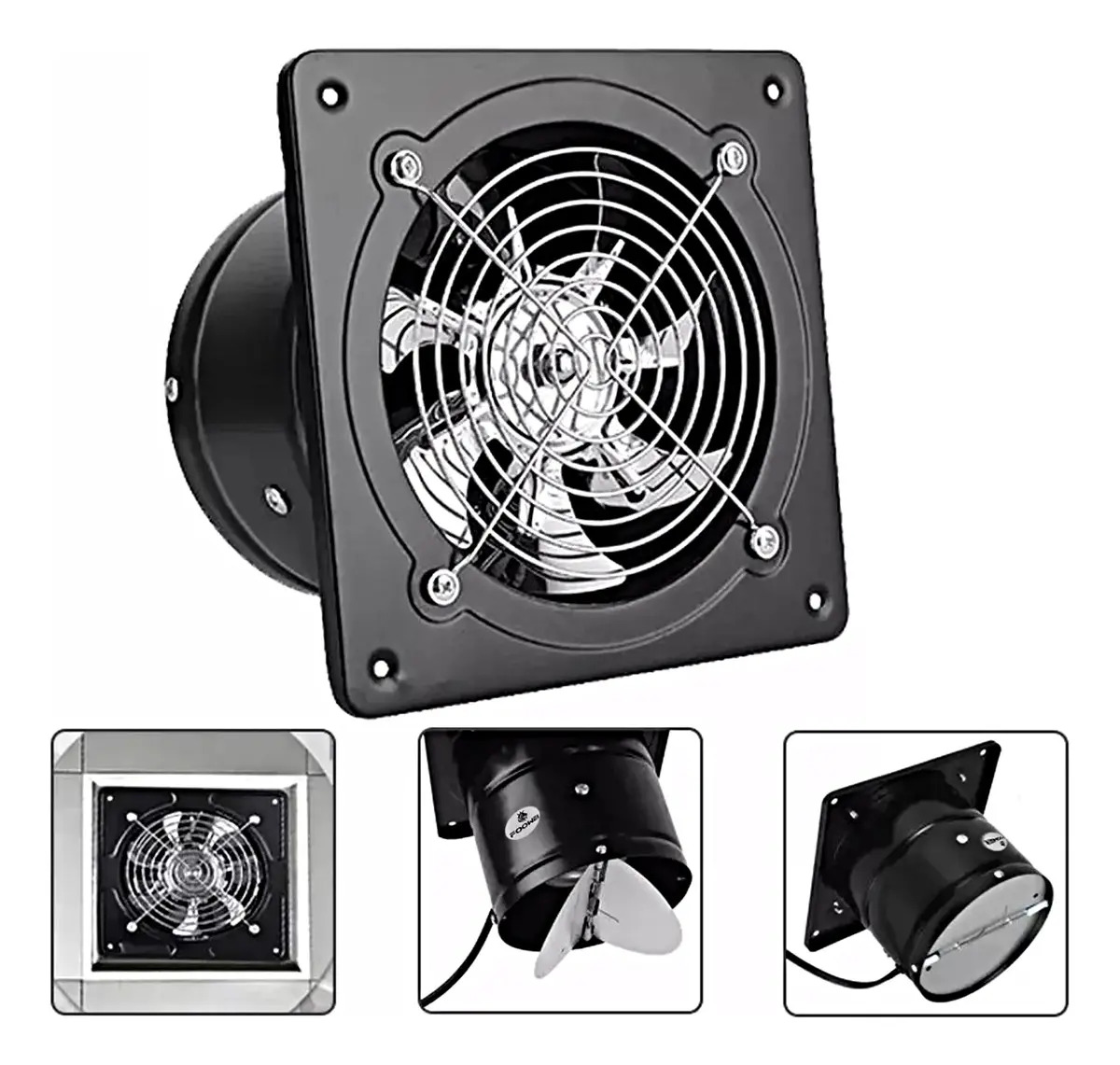 Extractor de Aire Industrial de 4" para Humo y Ventilación