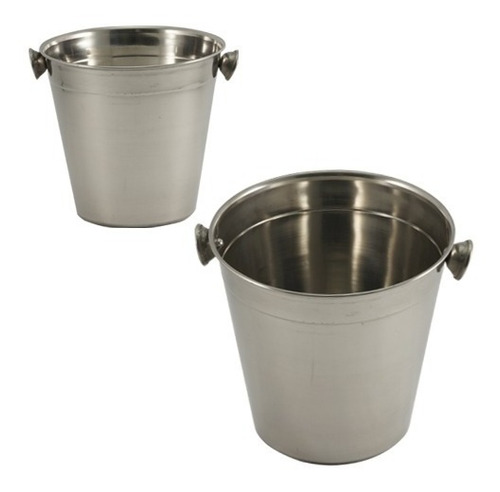 Balde Para Gelo Inox 1 Litro Whisky Bebidas Vinho 6 Peças