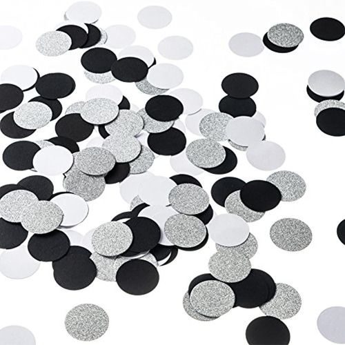 Glitter Paper Circle Dots Confetti Boda Cumpleaños Tema Fie