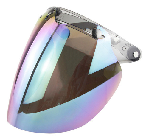3 Snap Visor Para Cascos Abiertos Flip Up Down Face Retro
