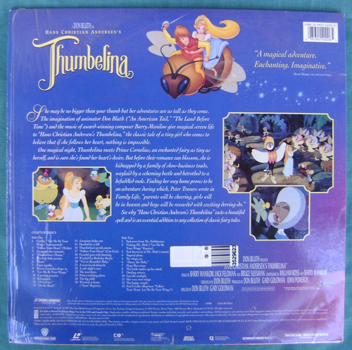 Thumbelina (1994) Laserdisc Laser Disc - Warner - Pulgarcita (Usado)