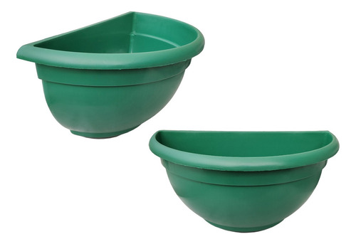 Vaso Pequeno Meia Lua Jardim Vertical Suspenso 6 Und Atacado Cor Verde Liso