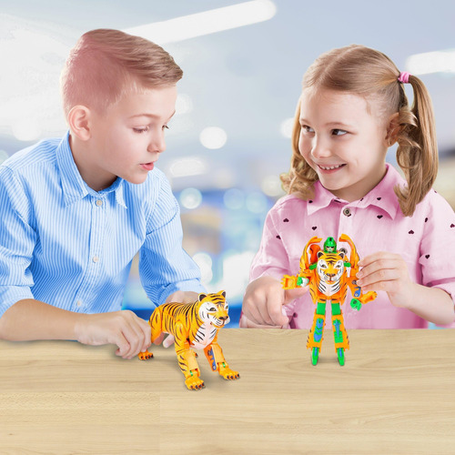 Artcreativity Tiger Robot Action Figure Com 13 Peças Móveis,