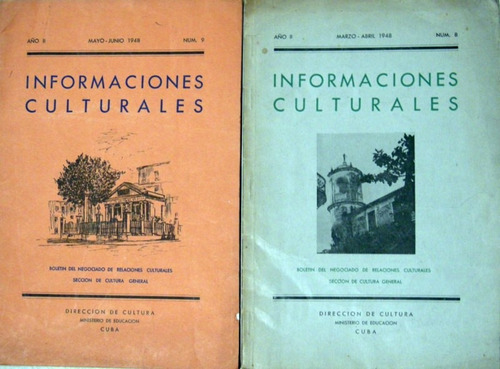 Informaciones Culturales 1948 3 Folletos Cuba  Fidel Castro