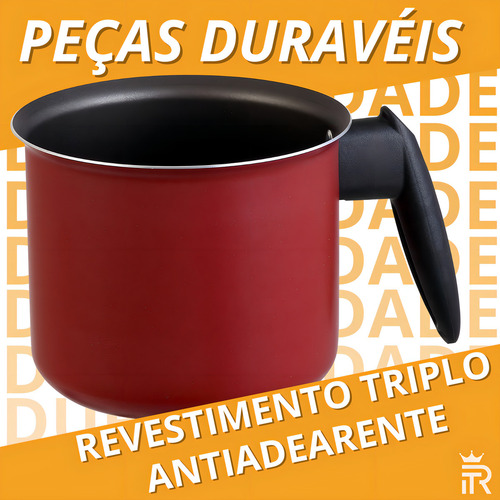 Jogo De Panelas Antiaderente 7 Peças Teflon Oliveira