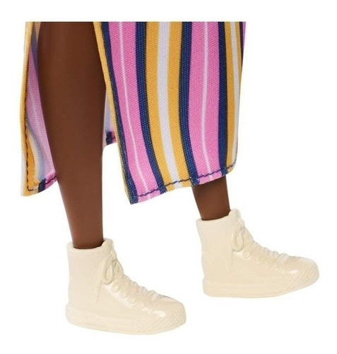 Imagem 4 de 7 de Barbie Fashionista 135 Negra Vitiligo Ms Sj