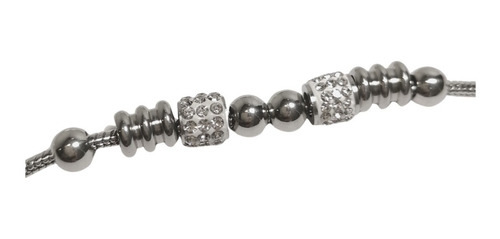 Pulsera Ajustable Mujer Cristales Austriacos Acero 26cm